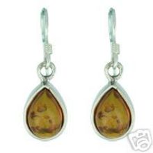 BALTIC AMBER EARRING WITH 925 STERLING SILVER 6.1G