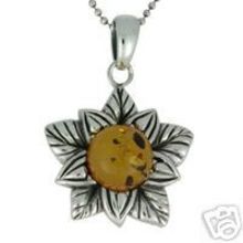 REAL AMBER PENDANT WITH SOLID 925 STERLING SILVER 8.7G