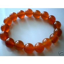 EXCELLENT QUALITY REAL 10MM RED AGATE BRACELET