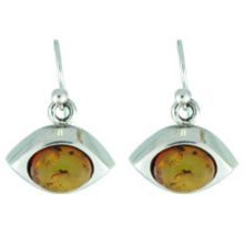 BALTIC AMBER EARRING WITH SOLID 925 STERLING SILVER 6G