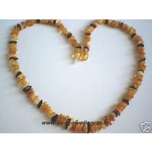 SUPERB QUALITY NATURAL BALTIC AMBER CHIPS NECKLACE