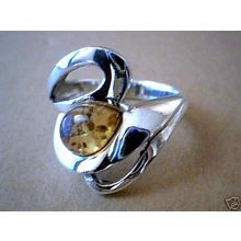 SUPERB AMBER RING WITH SOLID 925 STERLING SILVER (4.3G)